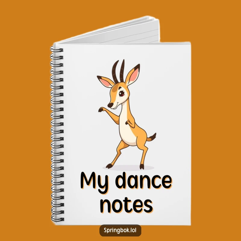 Funny Springbok Notebook: Jot Down Ideas with Hilarious Animal Dance Inspiration for Your Notes