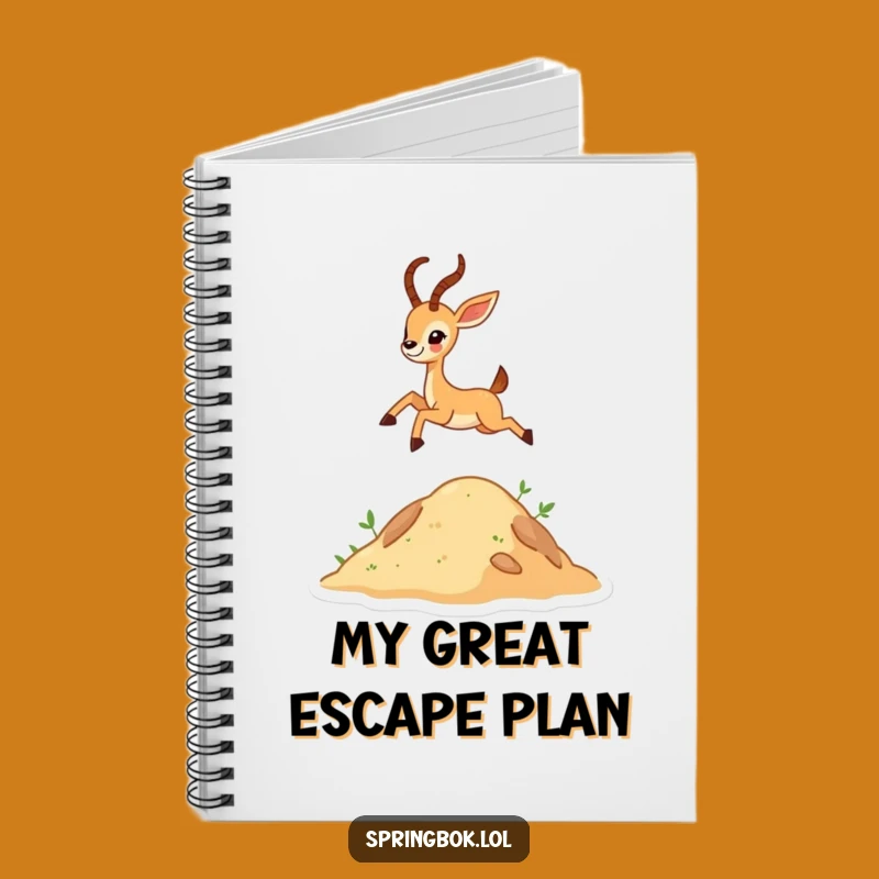 Funny Antelope Leap Notebook: Joyful Tiny Jump Journal, Ideal Funny Stationery Gift