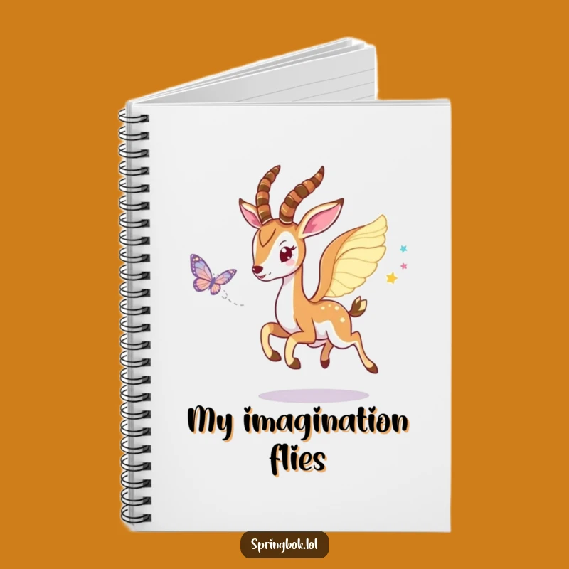 Funny Winged Springbok Notebook: Jot Down Your Whimsical Ideas
