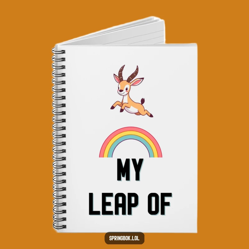 Funny Springbok Rainbow Notebook: Enthusiastic Notes, Whimsical Journal, Perfect Funny Gift