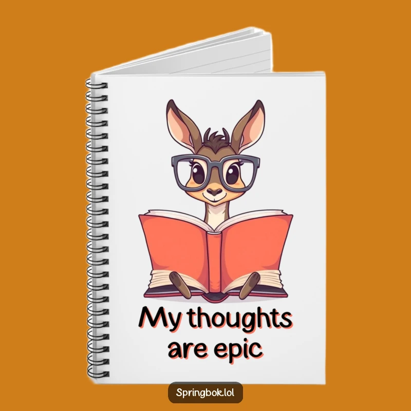 Funny Springbok Glasses Notebook: Jot Down Your Brilliant Ideas