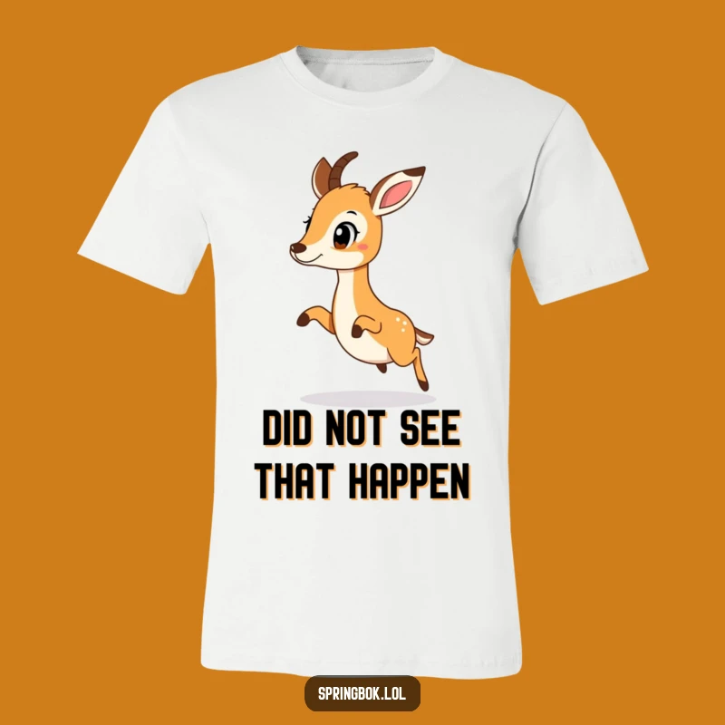 Funny Surprised Hop Springbok T-Shirt: Leap Into Laughter With This Tee