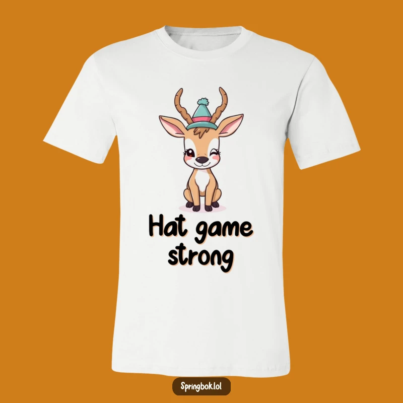 Funny Winking Antelope T-Shirt: Silly Hat Party Animal Tee, Ideal Funny Gift!