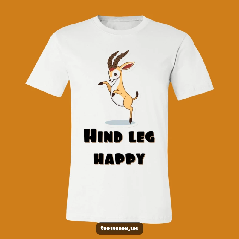 Funny Playful Springbok T-Shirt - Energetic Creature Tee