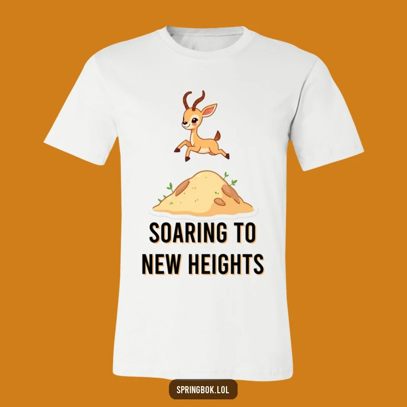 Funny Antelope Leap T-Shirt: Joyful Tiny Character Design, Ideal Funny Animal Lover Gift