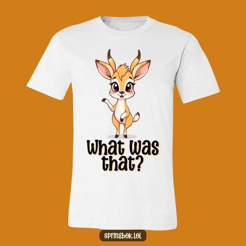Funny Surprised Springbok T-Shirt: Expressive & Humorous Style