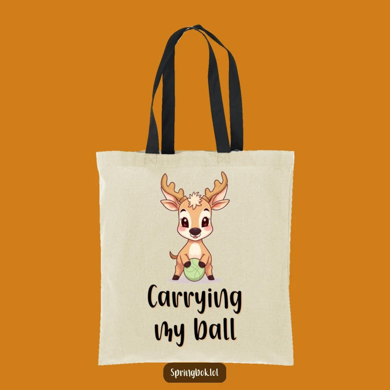 Funny Antelope Ball Play Tote Bag: Carry Your Laughs in Style