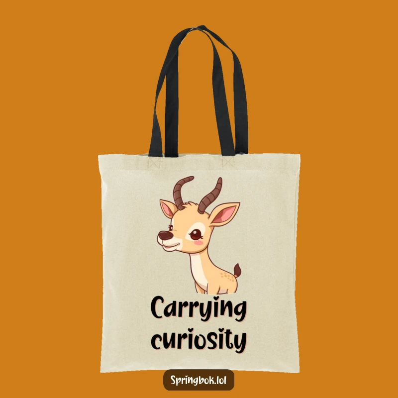 Funny Antelope Curiosity Tote Bag: Nose Wiggle Design, Great Funny Gift