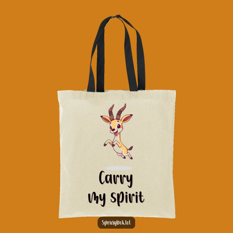 Funny Joyful Springbok Tote Bag - Carry Your Happiness